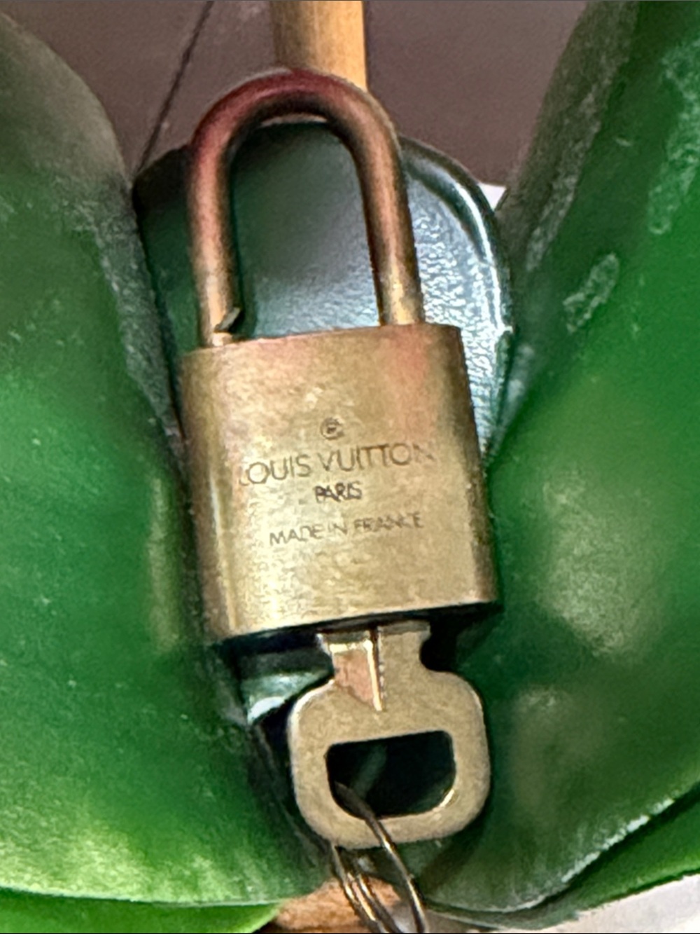 Louis Vuitton Brass Padlock , lock & key